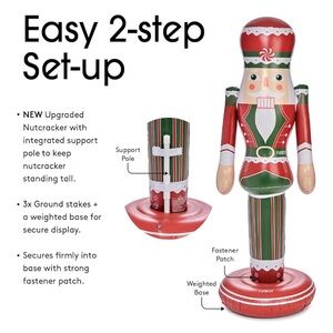 705 funboy novelty metallic Christmas Inflatable Nutcracker with Base